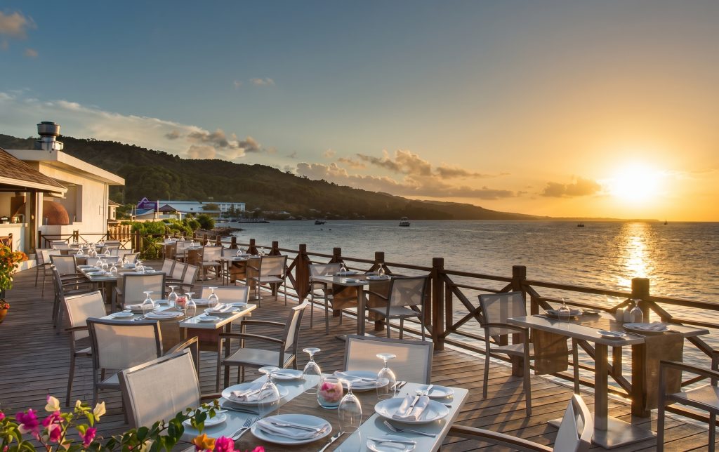 Sunset Waterfront Ocean Dining Deck
